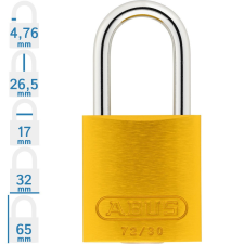 Abus 72IB/30 LOTO munkavédelmi kizáró lakat - Sárga - 874635 lakat
