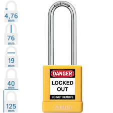 Abus 74BS/40HB75 KA - Egységkulcsos lakat (Több lakat azonos kulccsal) - Sárga - 857508 lakat