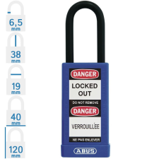 Abus 74LB/40 KA - Egységkulcsos lakat (Több lakat azonos kulccsal) - Kék lakat