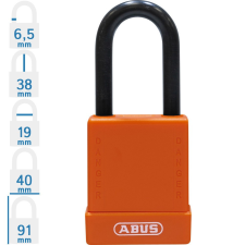 Abus 76/40 LOTO munkavédelmi kizáró lakat - Naracssárga - 847721 lakat