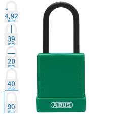 Abus 76PS/40 KA - Egységkulcsos lakat (Több lakat azonos kulccsal) - Zöld lakat