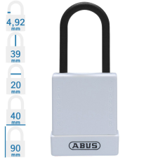 Abus 76PS/40 LOTO munkavédelmi kizáró lakat - Fehér - 848131 lakat