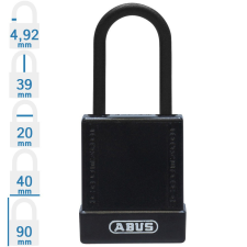 Abus 76PS/40 LOTO munkavédelmi kizáró lakat - Fekete - 848148 lakat
