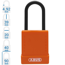Abus 76PS/40 LOTO munkavédelmi kizáró lakat - Narancssárga - 848117 lakat