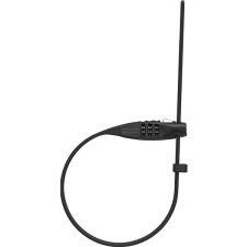 Abus Combiflex Speciális zárható húzókábel acél maggal, 45 cm hosszú kábel, fekete lánc, lakat