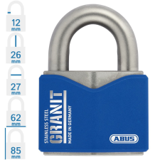 Abus Granit 37ST/55 KA egységkulcsos lakat lakat