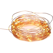 AcaLighting LED dekoratív réz füzér, melegfehér, 20 m, IP44 karácsonyfa izzósor