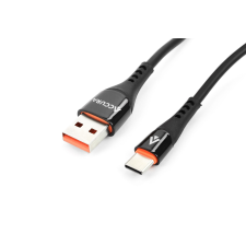 Accura USB-A apa - USB-C -apa 2.0 Adat és töltő kábel - Fekete kábel és adapter