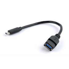 Accura USB-C apa - USB-A anya 2.0 Adat és töltő kábel - Fekete (0.15m) kábel és adapter