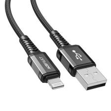 AceFast C1-02 USB-A - Lightning kábel 1.2m fekete kábel és adapter