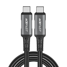 AceFast C1-09 Kábel USB-C-USB-C, 48W, 1m (fekete-szürke) mobiltelefon kellék