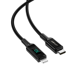 AceFast Cable USB-C to Lightning Acefast C6-01, 30W, MFi, 1.2m (black) kábel és adapter