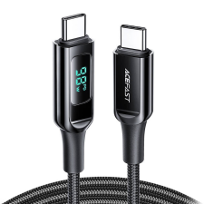 AceFast Cable USB-C to USB-C Acefast C6-03 with display, 100W, 2m (black) kábel és adapter