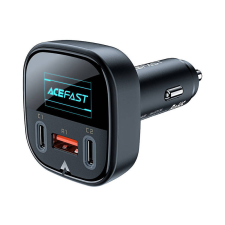 AceFast car charger 101W 2x USB Type C / USB, PPS, Power Delivery, Quick Charge 4.0, AFC, FCP black (B5) mobiltelefon kellék