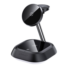 AceFast E16 3in1 Vezeték nélküli töltő - Fekete (15W) (E16 BLACK) mobiltelefon kellék