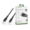 AceFast Type-C - Lightning töltő- és adatkábel 1,2 m-es vezetékkel - ACEFAST C2-01 Mellow Charging Data Cable - 30W - fekete (Apple MFI engedélyes)