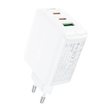 AceFast Wall charger Acefast A41 , 2x USB-C + USB, GaN 65W (white) mobiltelefon kellék