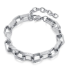  Acél kocka láncos karkötő