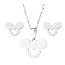  Acél Mickey egér szett ékszer szett