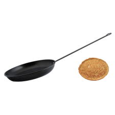 Acél palacsintasütő serpenyő, fekete, 78 cm edény