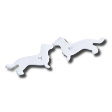  Acél tacskó fülbevaló fülbevaló