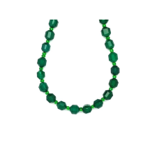  Achát zöld fazettált lampion 6-7x8mm nyaklánc