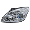 ACI HYUNDAI i30 07- přední světlo H7+H1 (el. ovládané + motorek) chrom. (Korejská verze) L