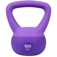 Acra Soft PVC Kettlebell 2 kg, lila kettlebell