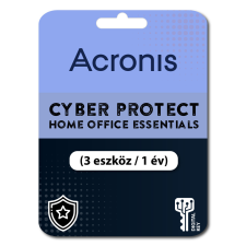 Acronis Cyber Protect Home Office Essentials (3 eszköz / 1 év) (Elektronikus licenc) karbantartó program
