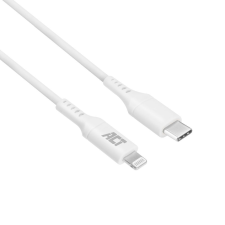 Act AC3015 USB-C apa - Lightning Adat és töltő kábel - Fehér(2m) kábel és adapter