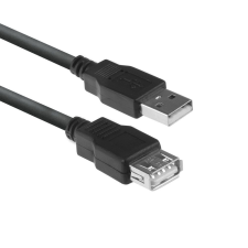Act AC3040 USB 2.0 extension cable A male - A female 1,8m Black kábel és adapter