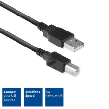 Act AC3045 USB2.0 Connection Kábel 5m Fekete AC3045 kábel és adapter