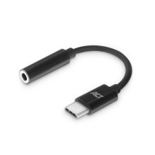 Act AC7380 USB-C - 3.5mm audio adapter Black kábel és adapter