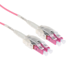 Act ACT Multimode 50/125 OM4 Polarity Twist fiber cable with LC connectors 12m Pink