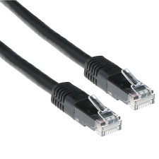 Act CAT6 U-UTP Patch Cable 3m Black IB9903 kábel és adapter