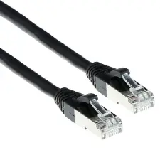 Act CAT6A S-FTP Patch Cable 15m Black FB6915 kábel és adapter