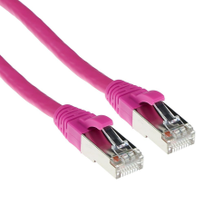 Act CAT6A S-FTP Patch Cable 1m Pink FB2401 kábel és adapter