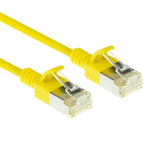 Act CAT6A U-FTP Patch Cable 0,25m Yellow  DC7852 kábel és adapter