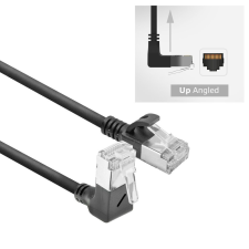 Act CAT6A U-FTP Patch Cable 1m Black DA4901 kábel és adapter