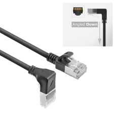Act CAT6A U-FTP Patch Cable 2m Black DA3902 kábel és adapter