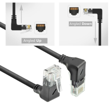 Act CAT6A U-UTP Patch Cable 0,25m Black DD7952 kábel és adapter