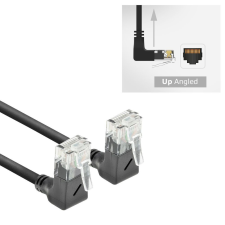 Act CAT6A U-UTP Patch Cable 0,5m Black DD6900 kábel és adapter