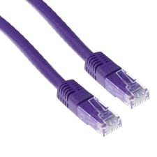 Act CAT6A U-UTP Patch Cable 0,5m Purple IB6600 kábel és adapter
