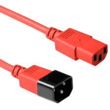 Act Powercord C13 - C14 0,3m Red AK5423 kábel és adapter