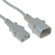 Act Powercord C13 - C14 5m White AK5428 kábel és adapter