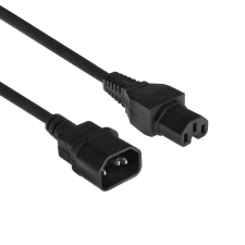 Act Powercord C14 - C15 0,6m Black AK5232 kábel és adapter