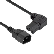Act Powercord C14 - C15 (angled right) 2m Black AK5357 kábel és adapter