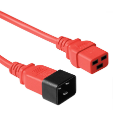 Act Powercord C19 - C20 0,6m Red AK5088 kábel és adapter