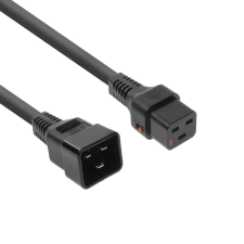 Act Powercord C19 IEC Lock - C20 3m Black AK5046 kábel és adapter