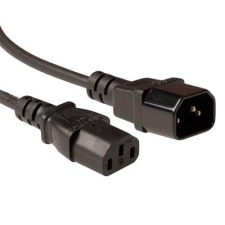 Act Powercord LSZH C13 - C14 5m Black AK5217 kábel és adapter